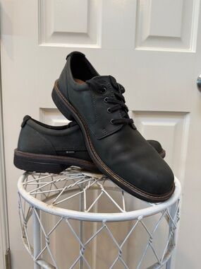 Ecco Blackish/Blue Lace-Up Derby Shoes